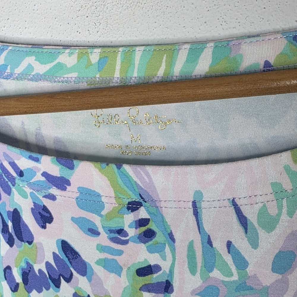 Lilly Pulitzer Sophie Midi Dress in Pastel Blue, Mint & Pink Floral Size M - Picture 11 of 11